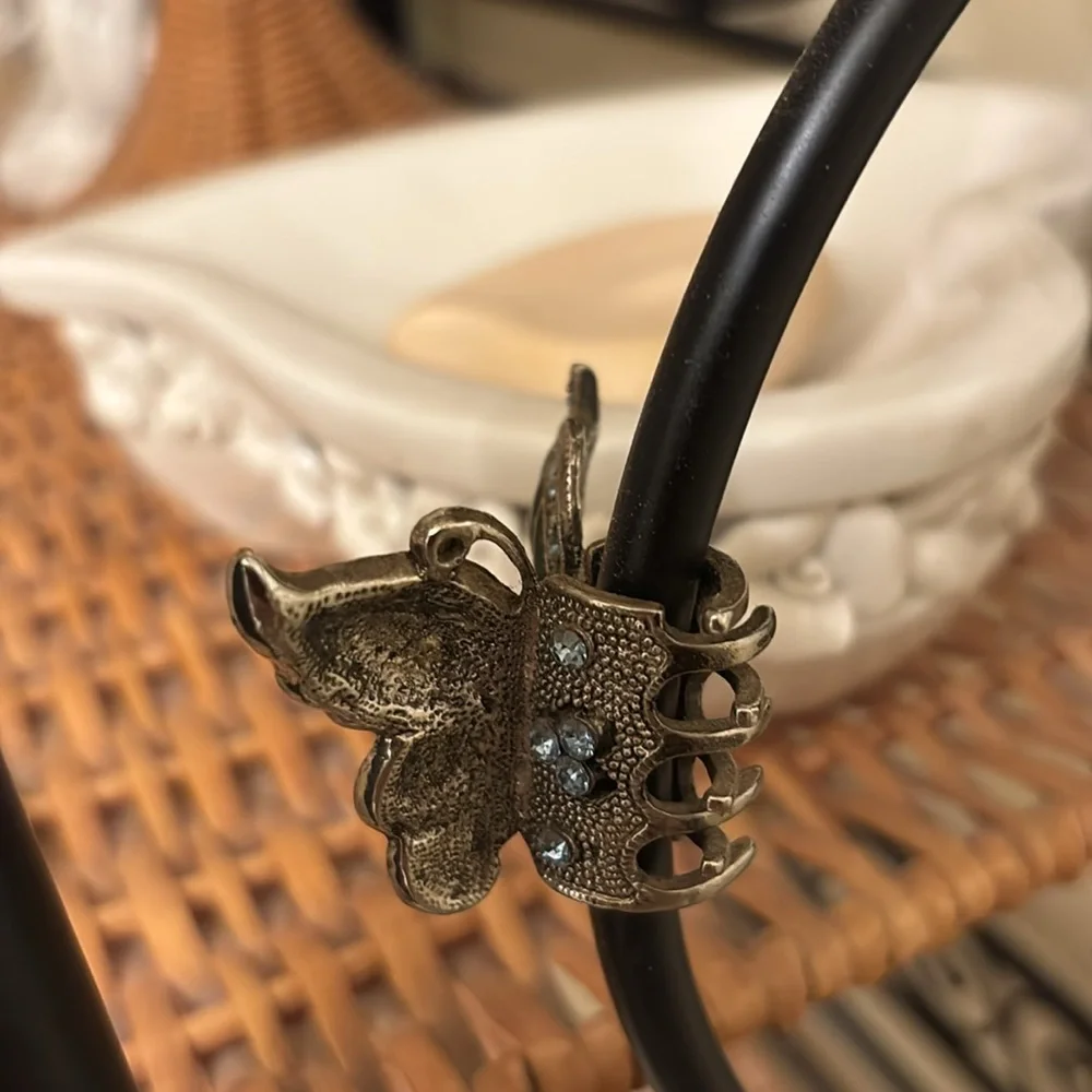 Vintage Elegant Green Butterfly Hair Clip